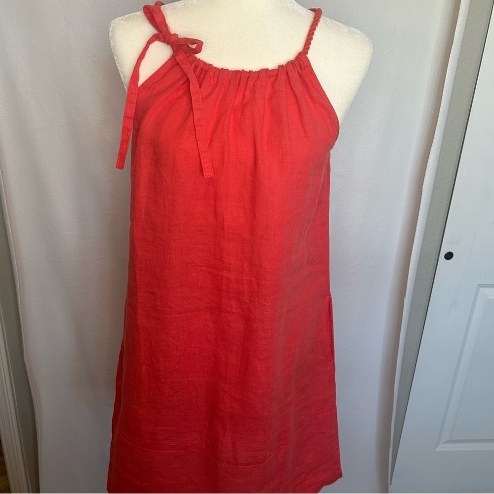 Tommy Bahama linen summer dress great condition size XS side pockets - Picture 4 of 8